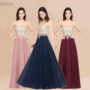 Wholesale Babyonlinedress 2020 New Chiffon Lace Prom Dresses Long Sexy Illusion Tulle Evening Party Dresses Elegant Zipper Back Evening Gowns CPS620