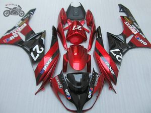 ABS plastikowe zestawy obróbki motocyklowej dla Kawasaki Ninja ZX-6R 2000 2011 2012 Red Black Road Race Chinese Fairings Set ZX-6R ZX636 09-12