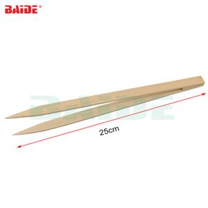 ESD Anti-estático 25 cm Pinças De Bambu Pincette para Bolso Eletrônico Wafer Quartz Ferramentas 100 pçs / lote