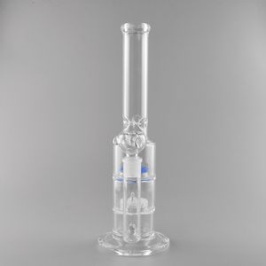 Glasbongs Glaswasserpfeife Doppelperkolator zum Rauchen mit 13 Zoll Gelenkgröße 18 mm Innengewinde