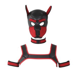 Puppy Play Dog Hood Mask Bdsm Bondage Restraint Chest Harness Strap Adult Games Slave Pup Role Sex Toys For Couple