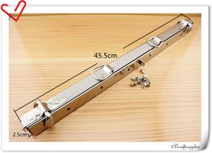 18 inç 45cm metal çerçeve Vintaj fırçalanmış nikel Doktorlar torba çerçevesi kese M145