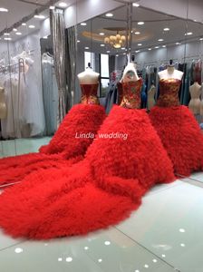 2019 Verkliga bilder Kina Vintage Long Bröllopsklänning Ny design Strapless Princess Bridal Gown Custom Made Plus Size