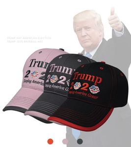 Trump 2020 Baseball Cap Keeping America Great Again USA Flag Snapback Lip Embroidery Hat 3 Colors OOA8003