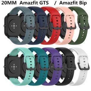 Sport Silicone cinturino in silicone cinturino per Xiaomi Huaami AmazFit GTS / GTR 42mm / BIP Lite Samsung S2 Gear Sport Smart Watch cinturino cinturino Braccialetto