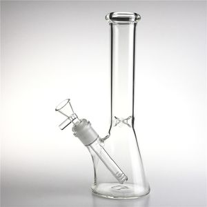 Tubi per acqua Bong in vetro da 10 pollici con ciotola per narghilè da 14 mm Downstem Spessa becher inebriante Recycler Bong dritto per fumare