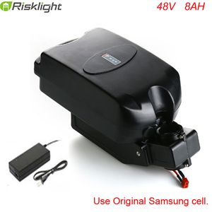 48v 8ah lithium battery frog type 48 volt 750w electric bicycle battery with 2A charger and bms