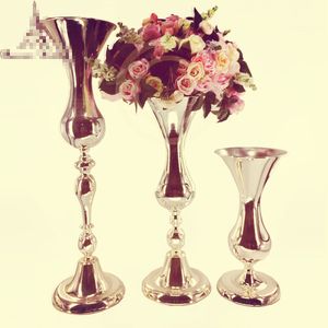 Vaso per tromba in oro argento con decorazione per eventi di alta qualità all'ingrosso senyu0133