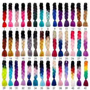 Wholesale kanekalon braiding hair colors for sale - Group buy 55 Colors inch Synthetic Jumbo Braids Hair g Pack Kanekalon Hair Blonde Crochet Pruiken Braiding Hair Extensions