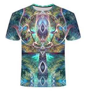 Nya modemän/kvinnans psykedelisk t-shirt Summerstil Funny unisex 3D Print Casual T-shirt Topps Plus Size AA02