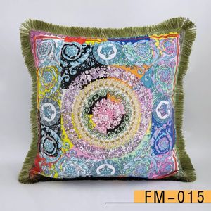 Luxury tassel Printed pillowcase cushion cover 45*45cm home decoration for living room bedroom Christmas family warm gifts