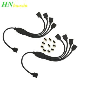 Wholesale female led strip light connectors for sale - Group buy HaoXin Pin RGB Connector Cable strips Female to Female Splitter Connector Extension Cable for RGB LED Strip Light