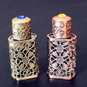 2019 Hot Sale 3ml Bronze Arabisk Parfymflaska Arab Atar Glasflaska behållare med hantverksdekoration