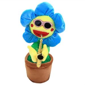 Electric Sunflowers Toy Bluetooth Connection Musical Enchanting simulation Flower Dancing Singing Toys Party Noise Maker LXL1171Y,. D