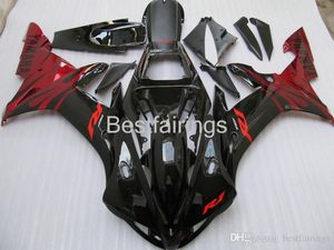 100％フィットメント。ヤマハR1 2002 2003 2003年赤黒のフェアリングYZF R1 02 03 JR58のための無料の注文の射出成形フェアリングキット