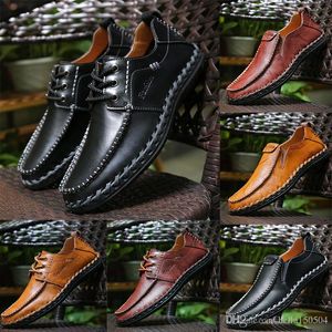 boa qualidade marca Designer genuíno couro de luxo casual masculino sapatos de amarrar ou deslizamento-em sapatas de vestido terno sapato dos homens Zapatos Drivers Loa