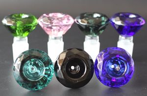Schwere farbige diamantgeschliffene männliche Glasköpfe für Wasserpfeifen, 14 mm, 18 mm, Bongkopf, mehrfarbig, hochwertige 18 mm Großhandelsköpfe für Wasserpfeifen