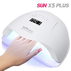 Sun X5 Plus 80W Auto Sensor UV LED Lamp Sun Light Nail Dryer Nail Polish LCD-skärm med timerinställning 10/30 / 60 / 99S Curing Tool J190626