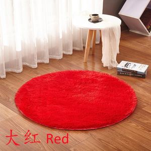 Modern Round Soft Plush Carpet For Living Room and Bedroom Fluffy Kids Room Floor Mats Indoor Shaggy Solid Color Mats A005