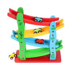 Bambino Aliante Orbita inerziale Puleggia Pista in legno Macchinine gioco da tavolo Baby Cartoon Scala Volo a vela Giocattoli educativi Modello Sviluppo intellettuale