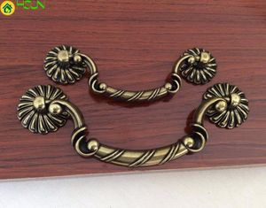 Bronze Drop Pull Drawer Pulls Handle Vintage Dresser Handle / Kitchen Cabinet Pulls Handle Knob Decoration Hardware