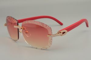 Солнцезащитные очки-дужки из натурального красного/бирюзового дерева, 8300715, персонализированные солнцезащитные очки на линзах с бриллиантовой гравировкой, размер: 58-18-135 мм