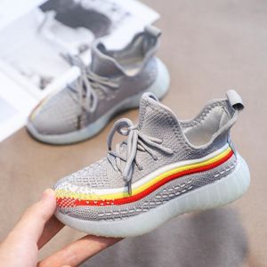 Buty dziecięce Sneakers Maluch First Walkers Niemowlę Baby Dzieci Chłopcy Dziewczyny Buty Koronki Oddychające Stripe Baby Buty