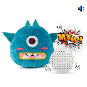 Electric Cute Little Monster Plush Toy, Cartoon Animal, Vibrate Gör ett ljudbollar, husdjursteksaker, för prydnad, Xmas Kid födelsedagspresenter, 2-2