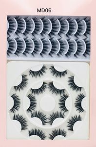 18 pairs /Set 3D Mink Hair False Eyelashes Thick Natural Long Winged Crisscorss Eye Lashes Extensions MD01~MD06