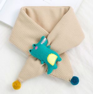 New Autumn Winter Baby Girls Scarf Cartoon Crocodile Children Scarf Kids Neck Scarf Collar Baby Bibs Toddler Burp Cloths