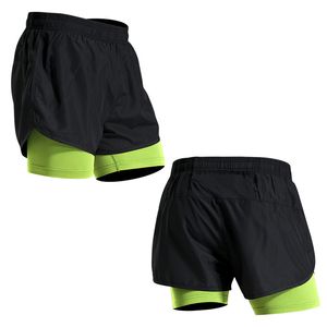 Correndo Secagem Training Gym calças justas Mens Sports rápido do 2 em 1 homens Exercício Jogging Ciclismo Shorts Com Longerliner C190420