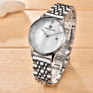 PAGANI DESIGN Brand Lady Fashion Stainless Steel Quartz Watch Women Waterproof shell dial Luxury Dress Watches Relogio Feminino