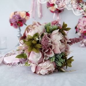 Bridal Bouquets New Arrival European Style Wedding Accessories Bridal Bouquets Colorful Free Shipping Satin with lace