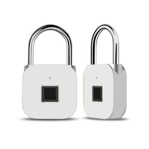 USB Smart Fingerprint Lock Rechargeable Keyless IP66 Waterproof Store Up To 39 Fingerprints for Door Luggage Padlock