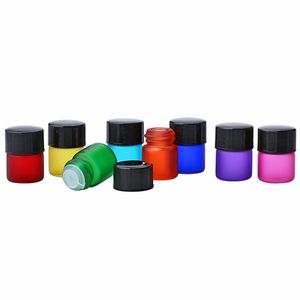 1ml Multicolor Glass Essential Oil Bottle perfume sample tubes Bottle with Plug and cap 8 colors optional JXW581