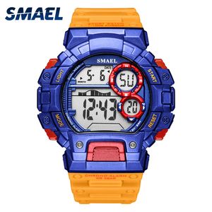 Casual Smael Militar Mens Watch S resistente esporte Redonda Men Relógios 1443 LED Digital impermeável relógio masculino presente Reloj automática