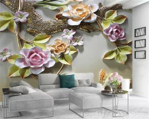 3d Wallpaper Sala HD Tridimensional Relief Delicate Flowers Customize Your Favorite premium Decoração Wallpaper