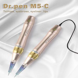 Ultima M5 Dr Pen Wired Electric Derma Pen stempel Auto Micro Naald voor Huidverzorging Rimpel Removal Tattoo Eyeliner EyeBrows Lips Micro Roller