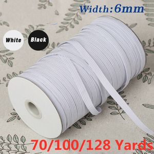 Wholesale finish holidays resale online - 70 Yards Flat Braided Elastic Band Tape Cord Knit Band Sewing quot mm quot mm width White Black