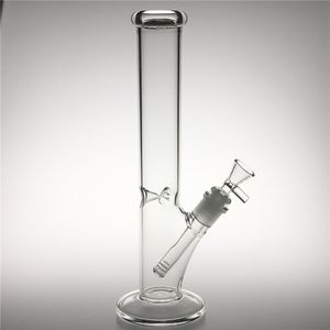 Bongs de água de vidro de 12 polegadas retos transparentes grossos Hookah Heady Beaker Recycler Percolator Bong Bowl Downstem Dab Rigs para fumar