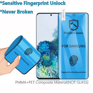 PET + PMMA Film para Samsung Galaxy S20 ultra-S10 S8 S9 Nota 10 Plus Nota 10 9 8 Plus note8 note9 Polymer Nano telefone macio protetor de tela