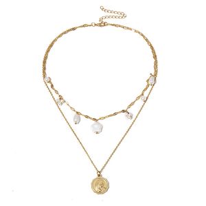 Fashion-e pendant necklace Hip Individuality multilayer Pendants for Women Birthday New Year Gift Drop Shipping