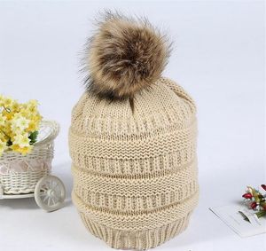 Erwachsene Dicke Warme Wintermütze Für Frauen Weiche Stretch Zopfmuster Gestrickte Pom Poms Beanies Hüte Damen Skullies Beanies Ski Cap