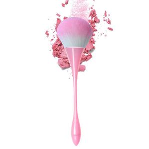 Singel Liten Midja Makeup Brush Beauty Tool Plastbägare Loose Pulver Blush Cosmetics Tools Gratis Ship 10