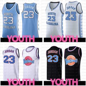 ノースカロライナ州立大学23 Michael JD Youth KidsメンズバスケットボールジャージーNCAA Tune Squad Space 23 Jerseys