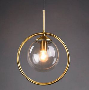 Loft Nowoczesne wiszące sufitowe lampy łóżko wisiorek światło kuchnia wyspa zawieszenie lampy fasola szklana kulka piłka Luster LED Lighting Myy