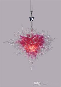 Tiffany stil rosa murano glas ljuskronor hem dekoration modern kristall ledd samll ljuskrona till salu