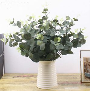 Green Artificial Leaves Large Eucalyptus Leaf Plants Wall Material Decorative Fake Plants For Home Shop Garden Party Decor GA680