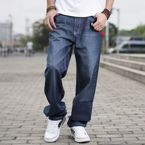 Męskie dżinsy Hip Hop Skateboard Zrelaksowany Marka Mężczyźni Duża Baggy Teen Boys Długie Luźne Fit Mens Harem Spodnie Plus Rozmiar