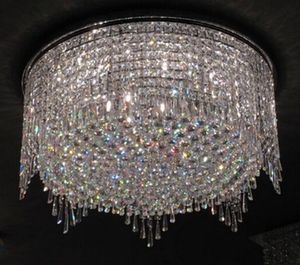 Ny lyx Modern Foyer Crystal Ceiling Light Lustres Taklampa LED Lighting Gratis frakt myy